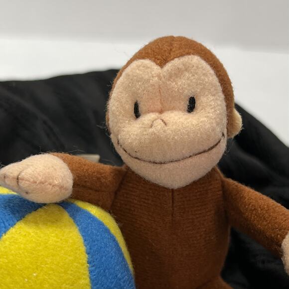 Miniature Vintage Curious George Plush Toy Collectible with Circus Ball 4" - Picture 3 of 15